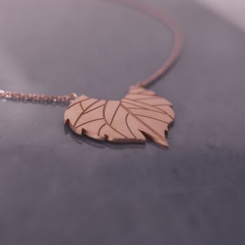 leaf gold necklace