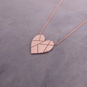 heart shape necklace gold for her