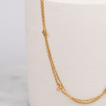 butterfly gold anklet bracelet necklace