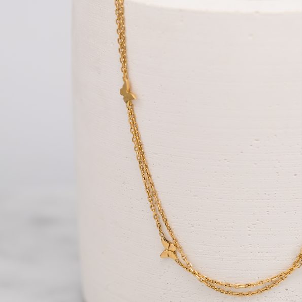 butterfly gold anklet bracelet necklace