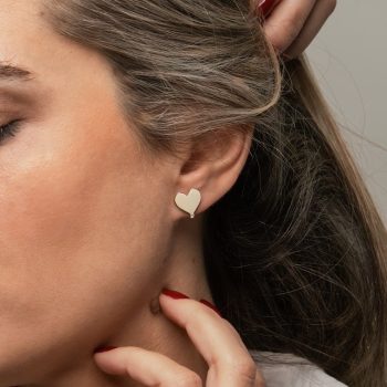 heart earrings diamond for her woman