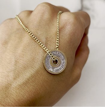 palestinian coin necklace palestine gold